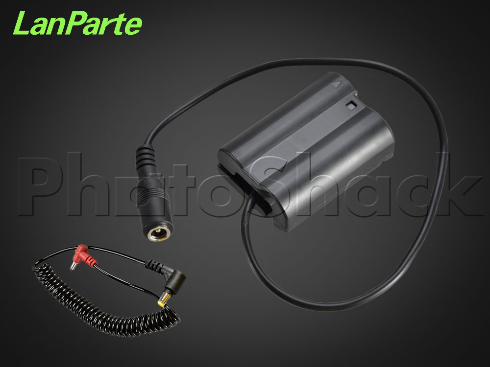 LanParte EN-EL15 Dummy Battery (EL15P-01) &ndash; DC Coupler for Nikon Cameras